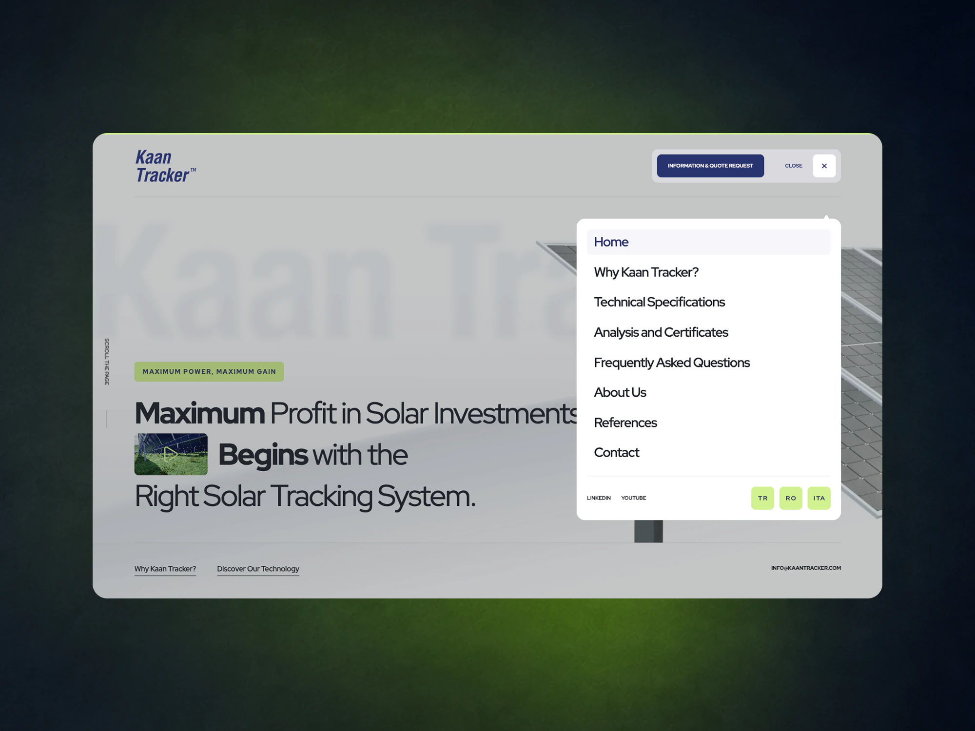 Kaan Tracker arayüz detayı