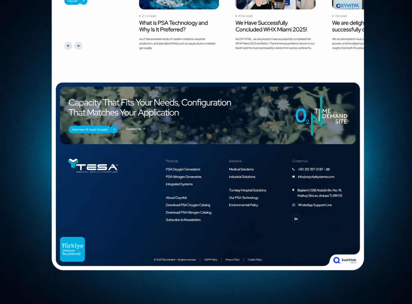 Oxyvital Systems product interface