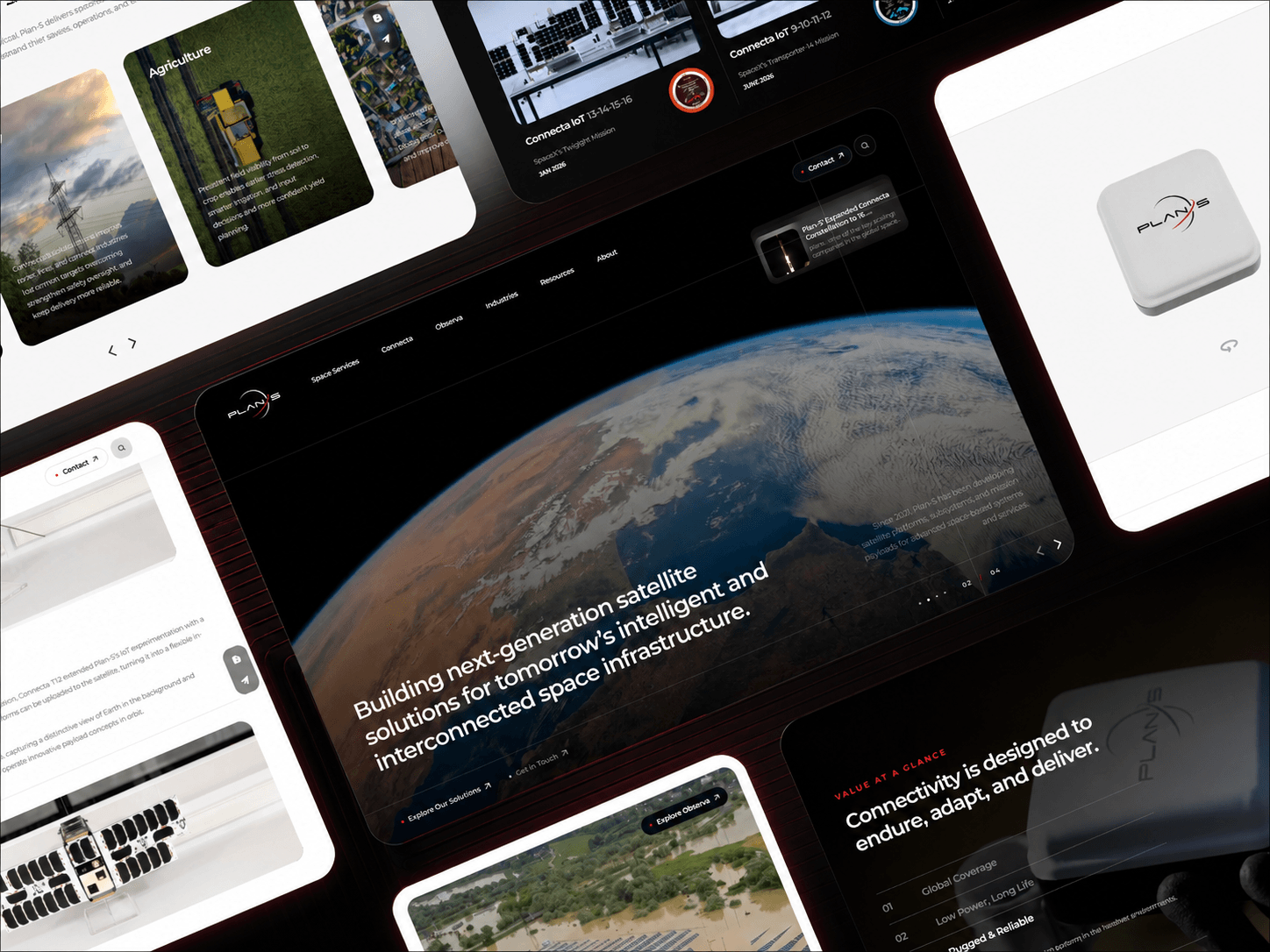 Plan Space satellite services interface