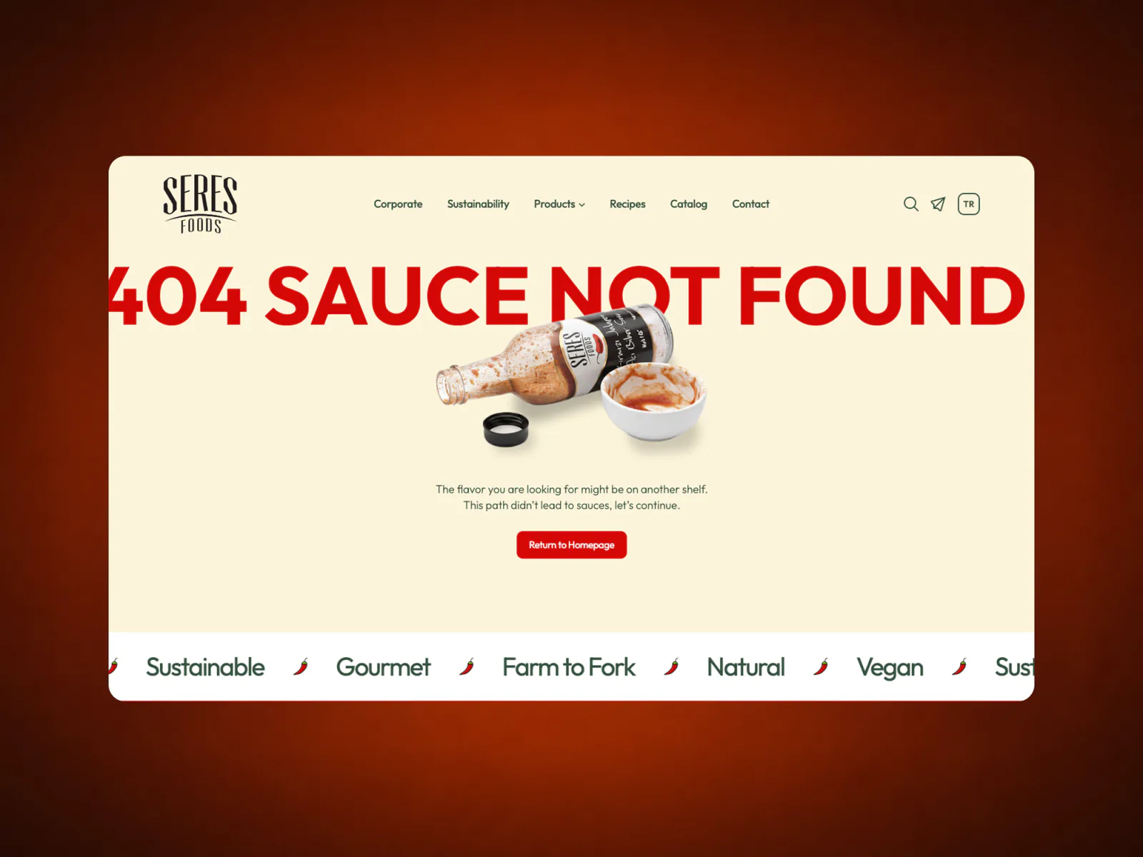 Additional Seres Foods interface detail