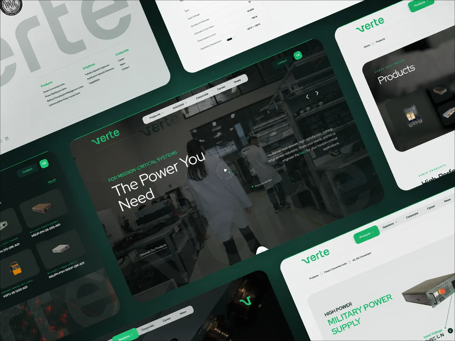 Verte Elektronik product interface