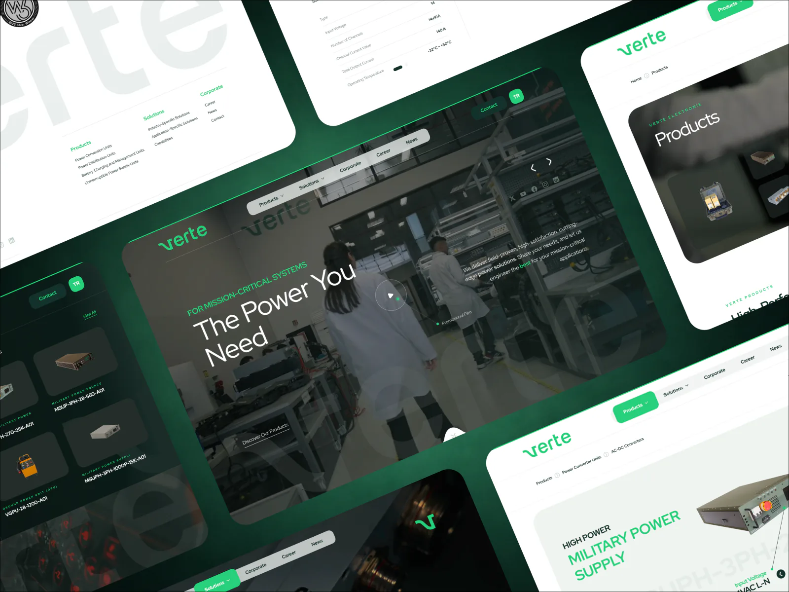 Verte Elektronik product interface